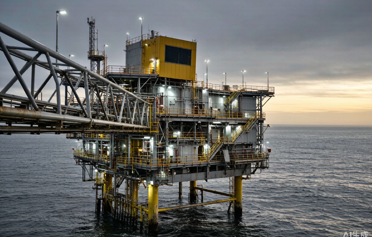 North Sea Platform offshore lighting